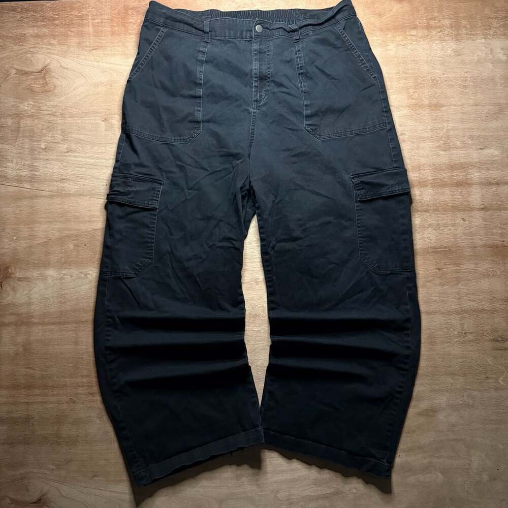 Wild Fable XXL Y2K Style Grunge Black Cargo Pants Baggy Wide Leg Utility